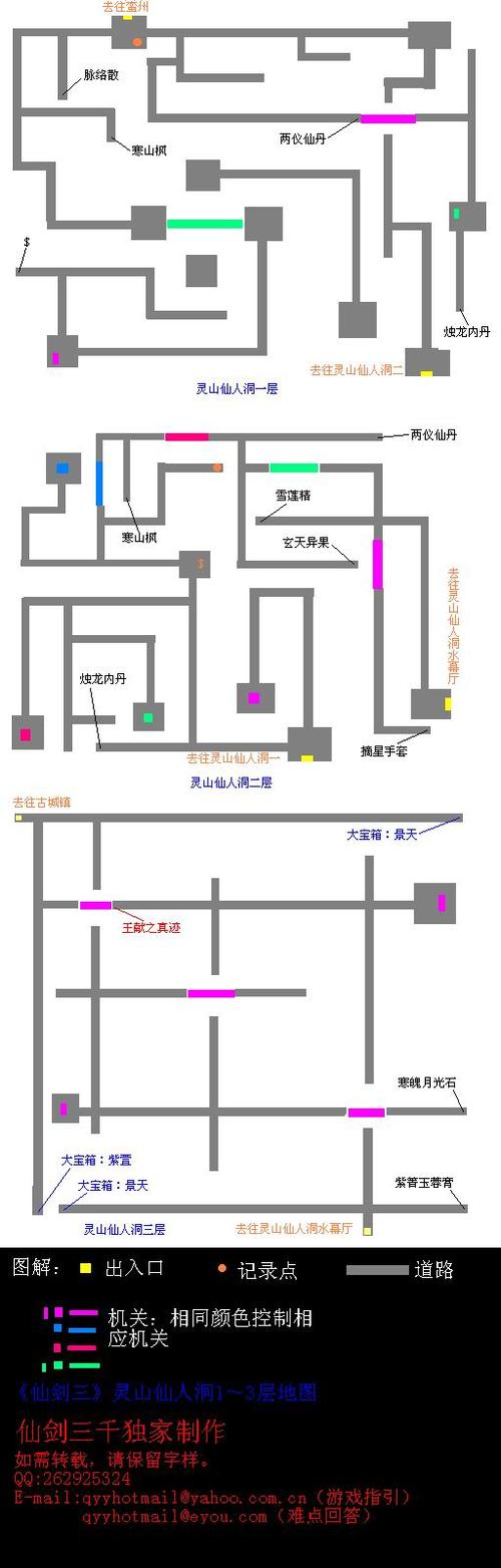 仙剑3 迷宫地图