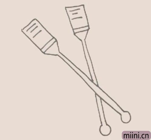 划船用的船桨简笔画步骤图解