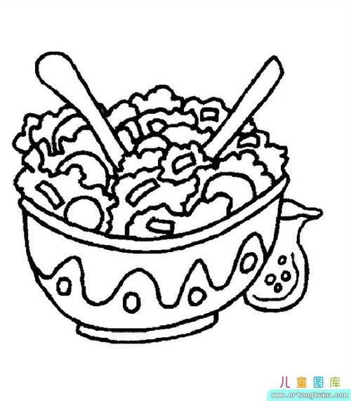 沙拉简笔画图片