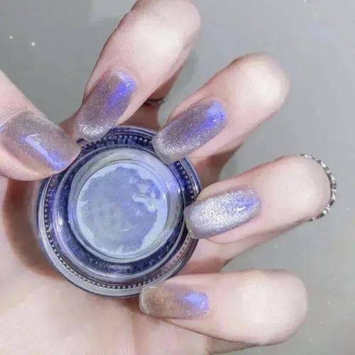 晶石猫眼美甲,又闪又通透,太美啦!