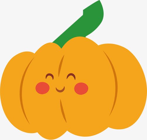 秋季橙色卡通南瓜枫叶