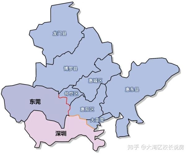 位处惠州中部,而仲恺高新区毗邻东莞,惠阳区是惠州临深板块中的一员