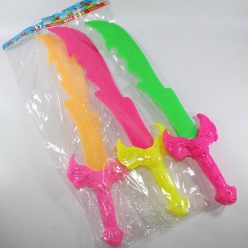 2元店热卖儿童玩具刀 彩色塑料玩具刀 地摊货源一手批发