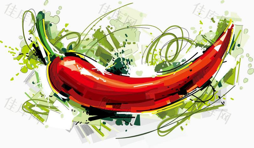 蔬菜 卡通蔬菜 矢量蔬菜 蔬菜插画 手绘蔬菜 红辣椒