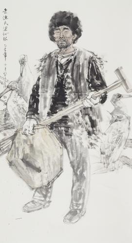 老渔民梁汝银  180x90cm