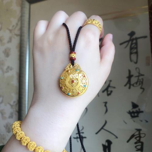 古法黄金 花丝镶嵌八宝吊坠_黄金_吊坠_时尚_配饰
