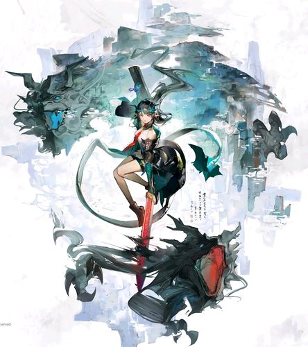 【明日方舟】夕精二立绘放大版