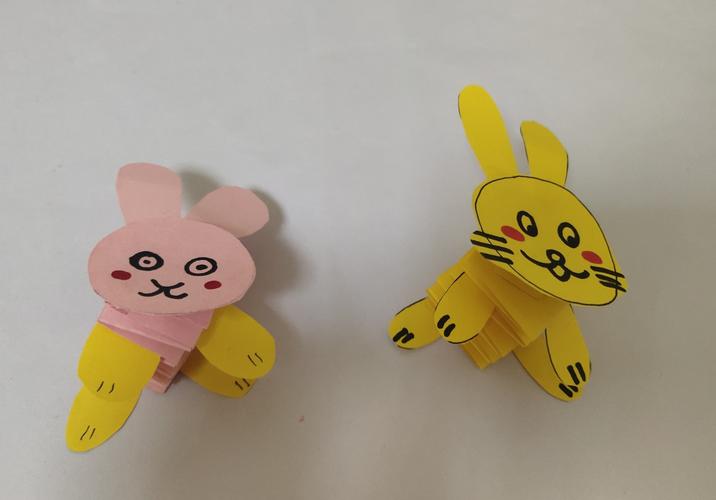 中班手工制作——弹簧兔