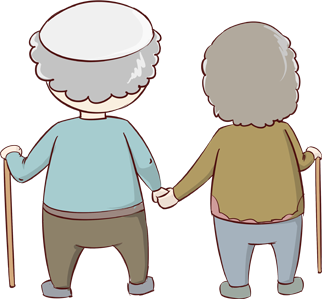 "卡通爷爷奶奶"