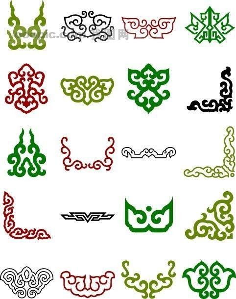 中国古典元素图案图纹