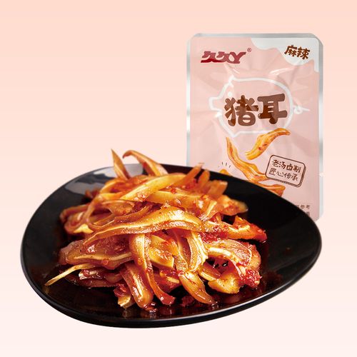 久久丫麻辣猪耳500g猪耳朵卤味