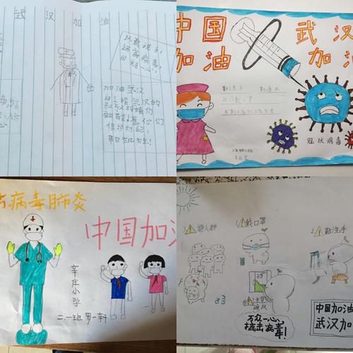 战胜疫情,拥抱春天——辛庄小学手抄报祝福祖国