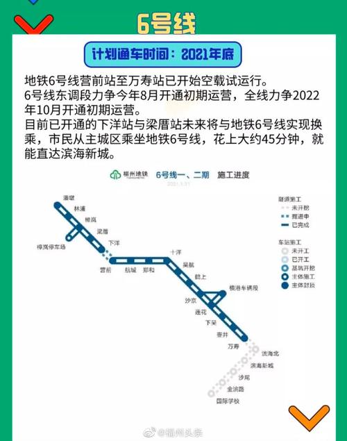 福州地铁6号线计划今年底通车福州地铁6号线全日运营时间公布
