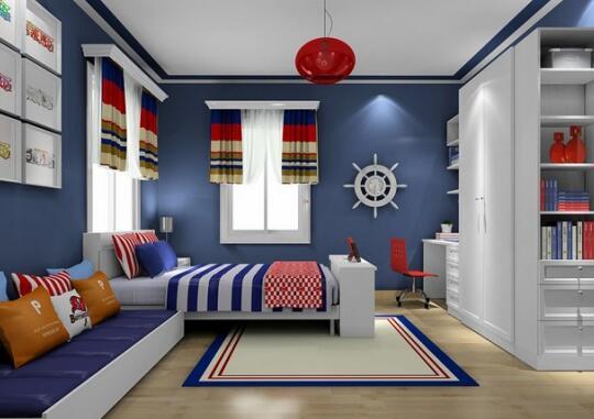 英伦混搭风格男孩房间布置效果图欣赏