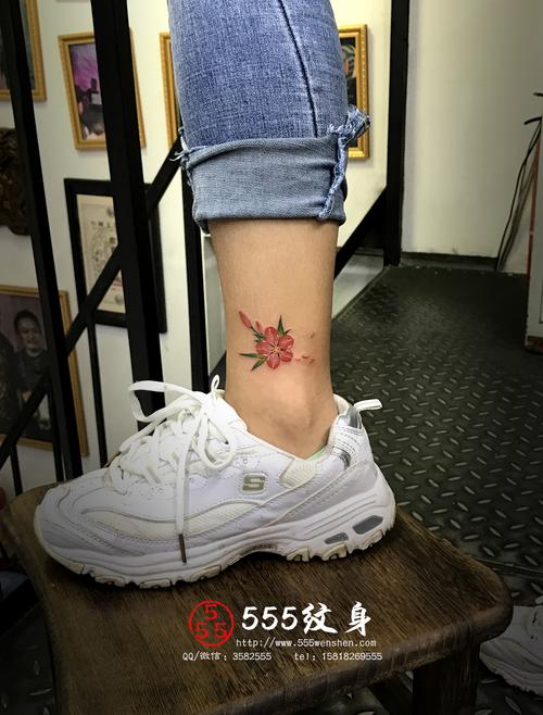 小腿脚踝小清新纹身图案大全图片库