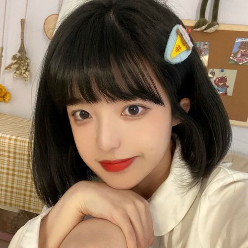 假发女短发网红波波头全头套学生圆脸可爱减龄自然