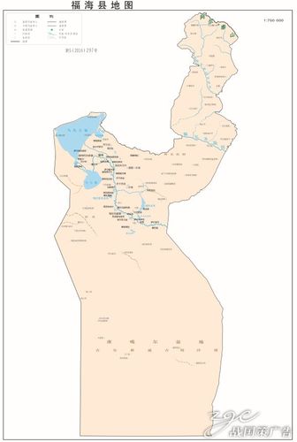打印定制高清电子版素材交通水系卫星地形政区地图新疆福海县