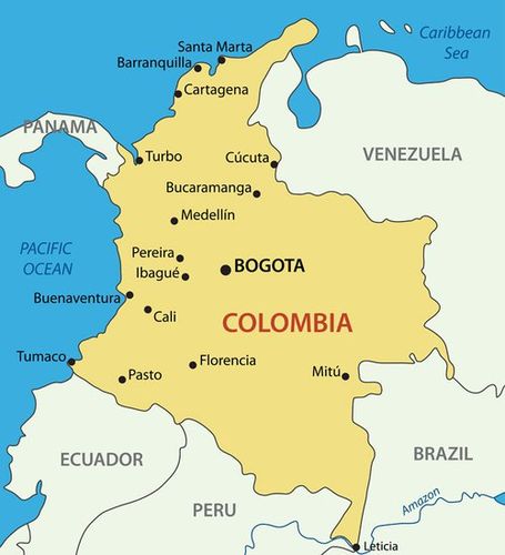 map of colombia