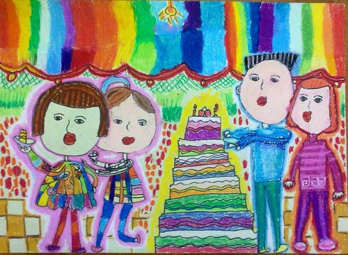 一年级五幅有创意的优秀儿童画!