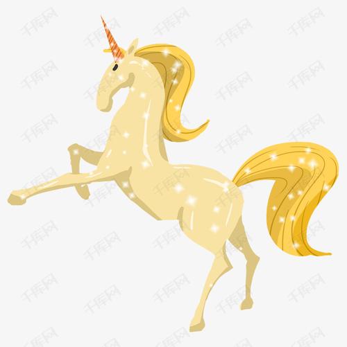 梦幻黄色小马插画