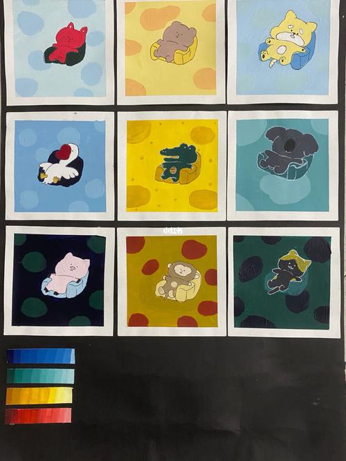 明度对比九宫格_九宫格_人文_绘画