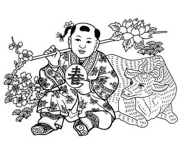 春节喜庆场面简笔画 (第2页)