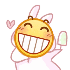 小粉兔子拿雪糕微信qq熊猫头龇牙笑脸