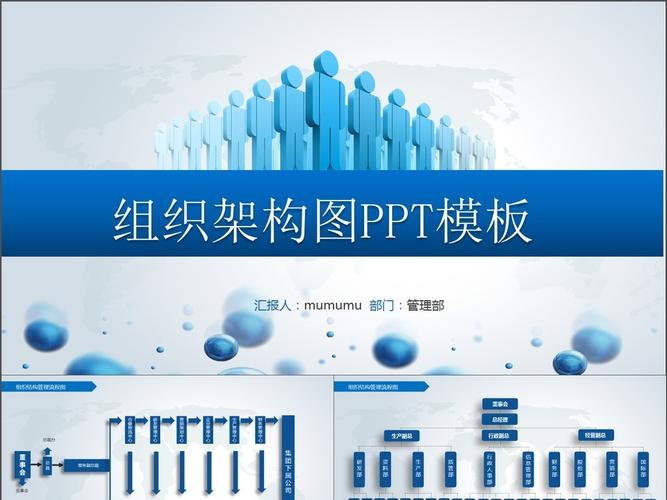 组织结构管理流程图ppt模版