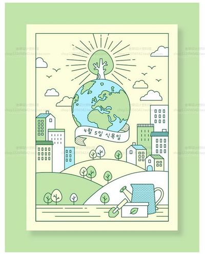 ai线稿-花瓣网|陪你做生活的设计师 | 环保海报ai矢量