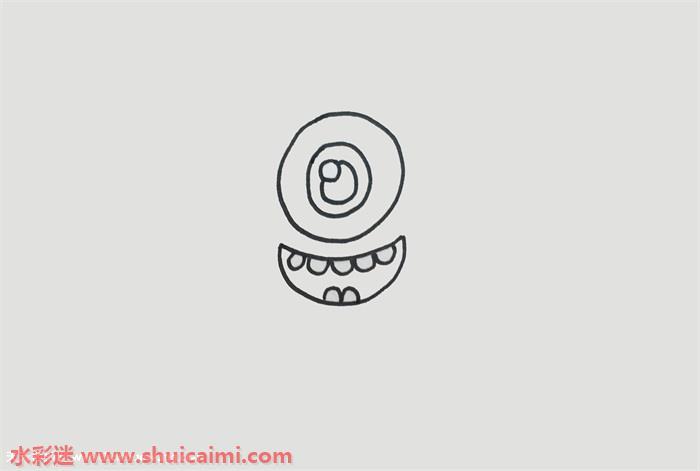 简单易学的可爱小怪兽简笔画教程