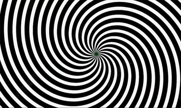 卡通黑白漩涡旋转眩晕背景