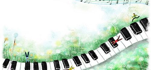 钢琴键盘,广告设计模板,其他模版,手绘画.