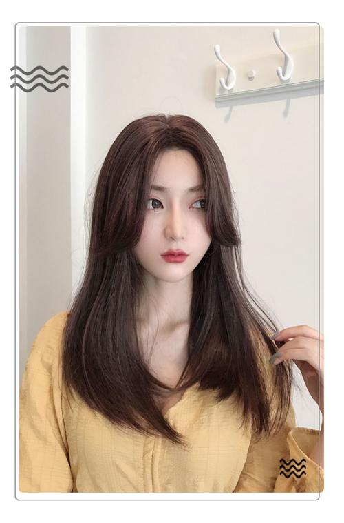 假发女中长发短发中分圆脸头套式长直发仿真气质锁骨发自然蓬松