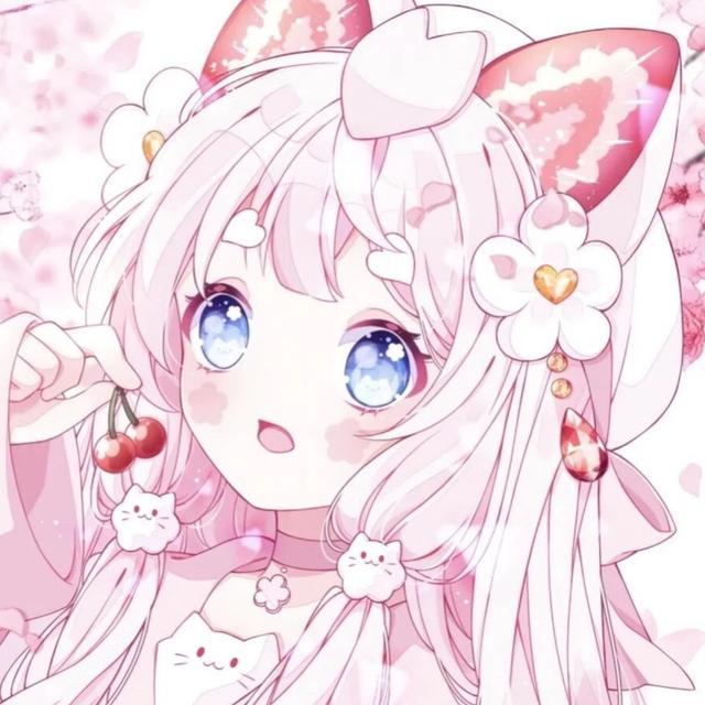 粉色系可爱女生动漫头像 满满的少女心令人心动