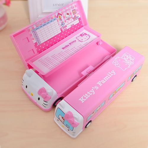 韩国进口正品hello kitty 凯蒂猫可爱文具盒宝宝铅笔袋儿童文具袋