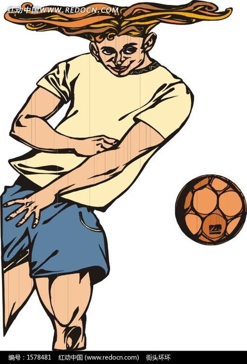 女足球运动员eps素材免费下载_红动网