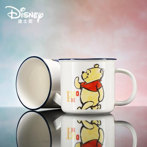 【新品】disney迪士尼 水彩风格陶瓷杯水杯可爱卡通儿童小杯子小熊