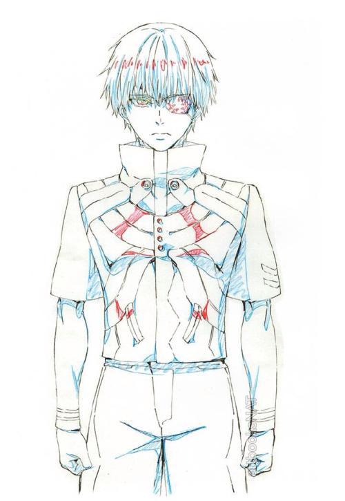 金木研简笔画带盒子