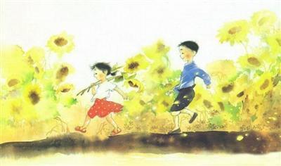 青铜葵花封面的简笔画