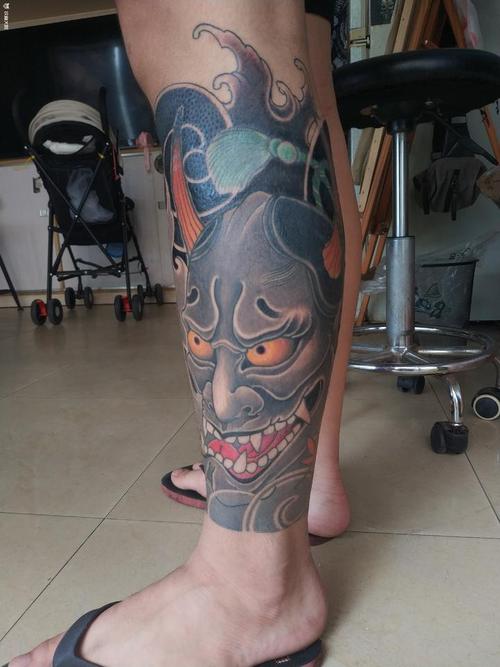 般诺抱小腿_纹身图案手稿图片_杜先生的纹身作品集