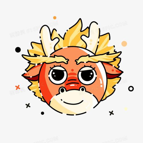 mbe风格卡通生肖龙头像