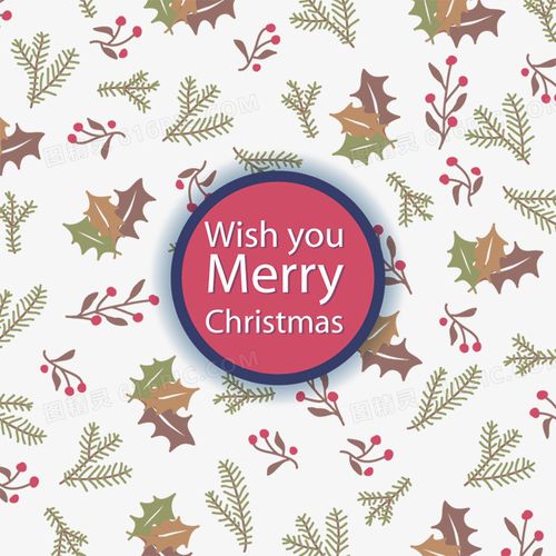 精美圣诞植物贺卡矢量素材