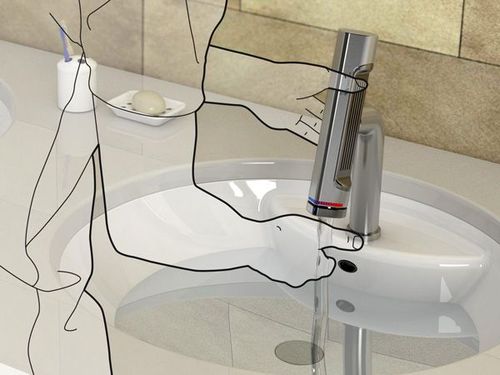 带干手机的水龙头设计 - 视觉同盟(visionunion.com)