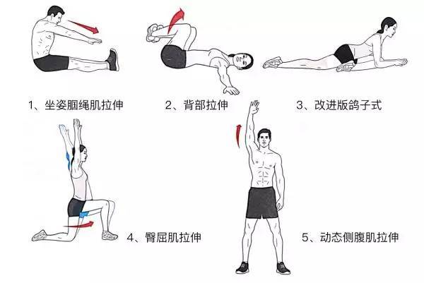 1,坐姿腘绳肌拉伸