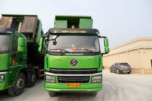 陕汽轩德翼6前四后八自卸车绿色图片