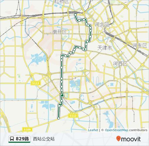 公交829路的线路图