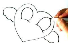 剑穿爱心简笔画