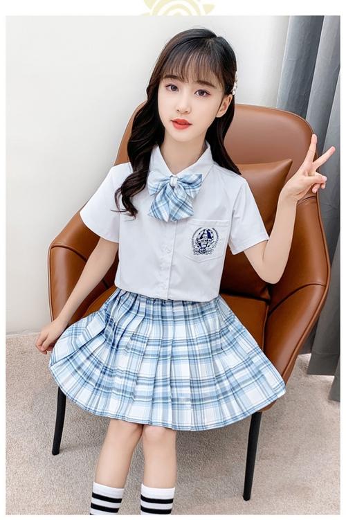 套装女童学院风全套8裙子9校园11短袖10岁12小学生树莓红茶领结110cm