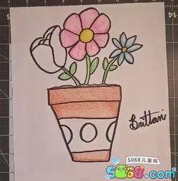 画花盆和花的手抄报 花的手抄报