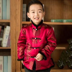 儿童唐装男童上衣礼服男孩中国风演出服花童小主持人汉服加厚冬季
